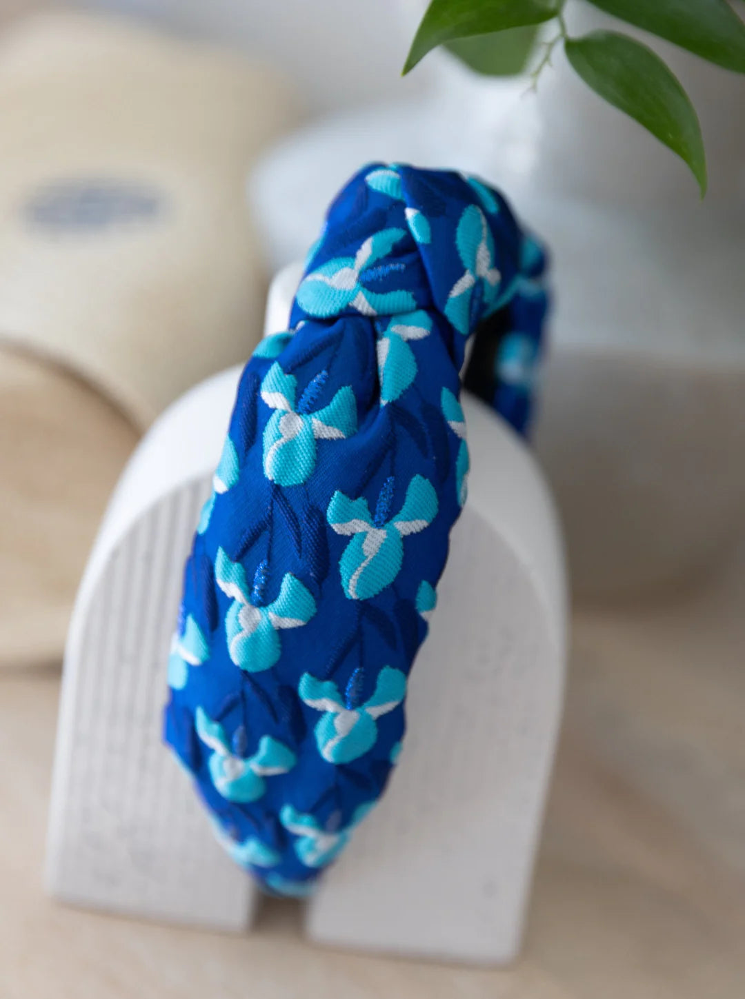 Blue Orchid Knotted Headband
