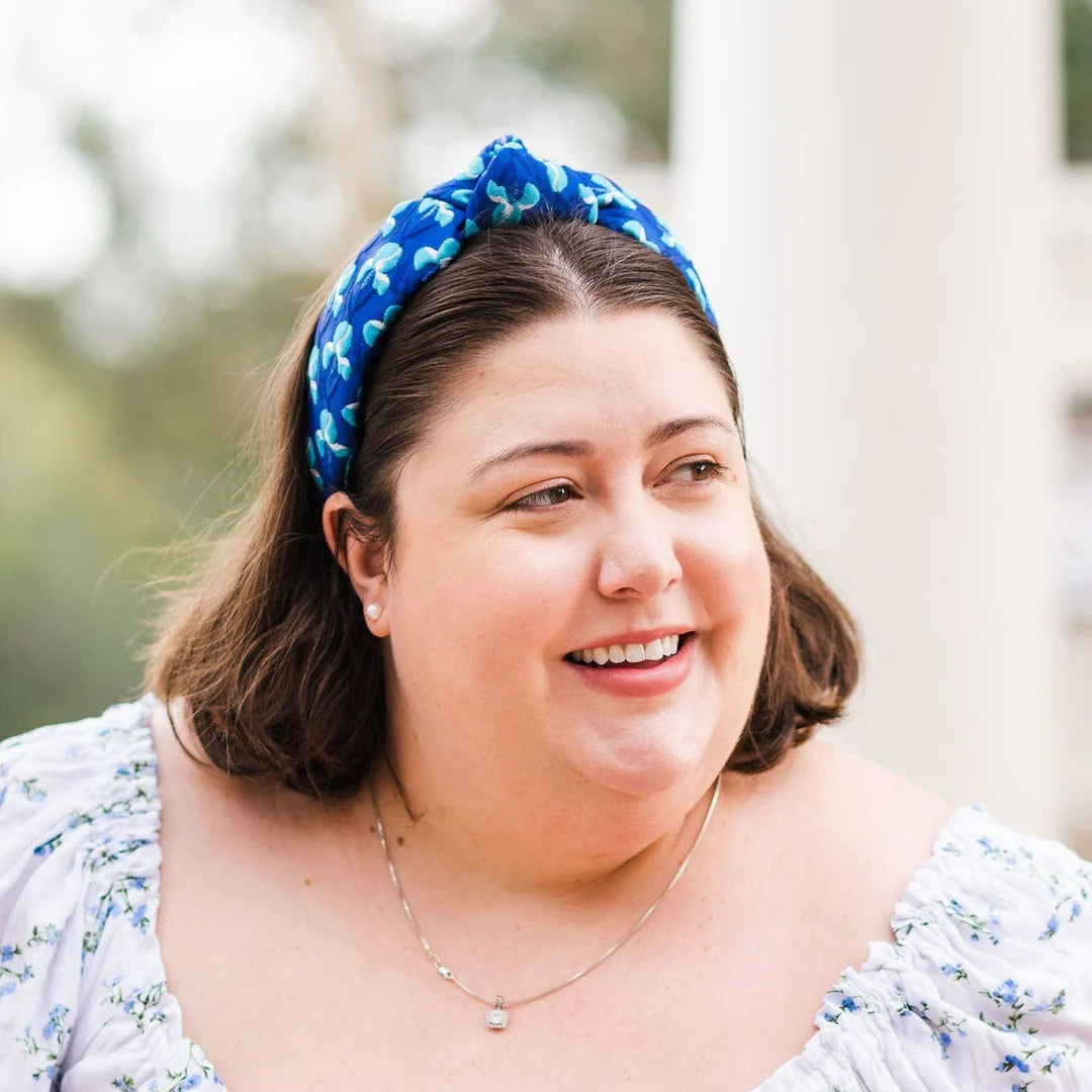 Blue Orchid Knotted Headband