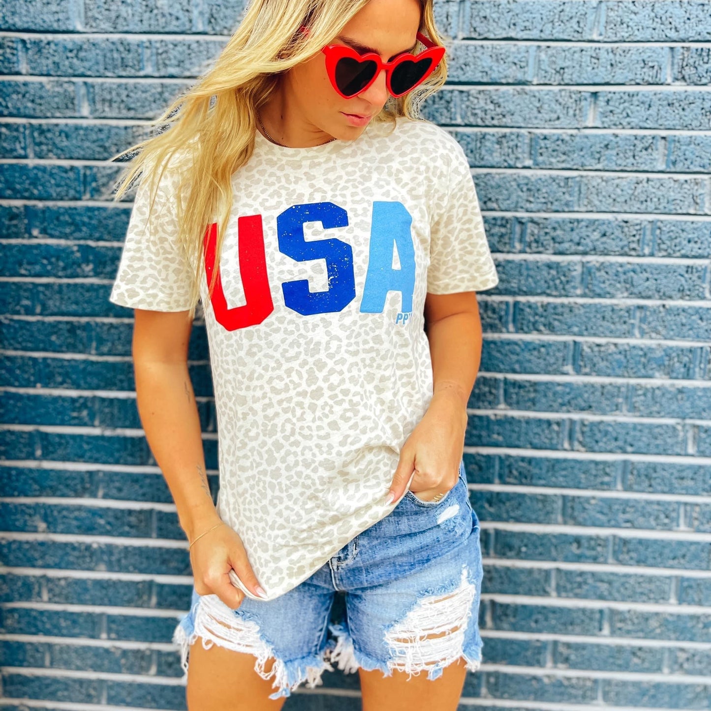 Leopard USA Tee